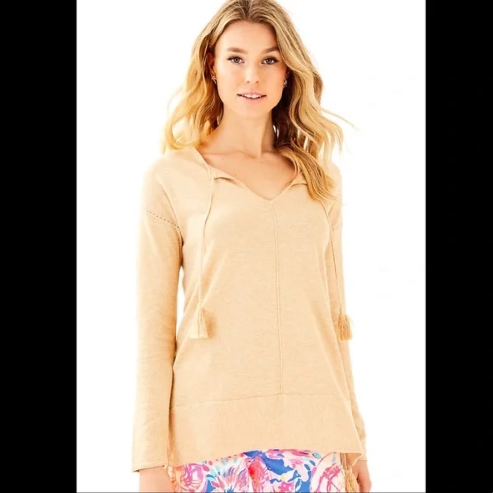Lilly Pulitzer Colene Sweater Camel Beige